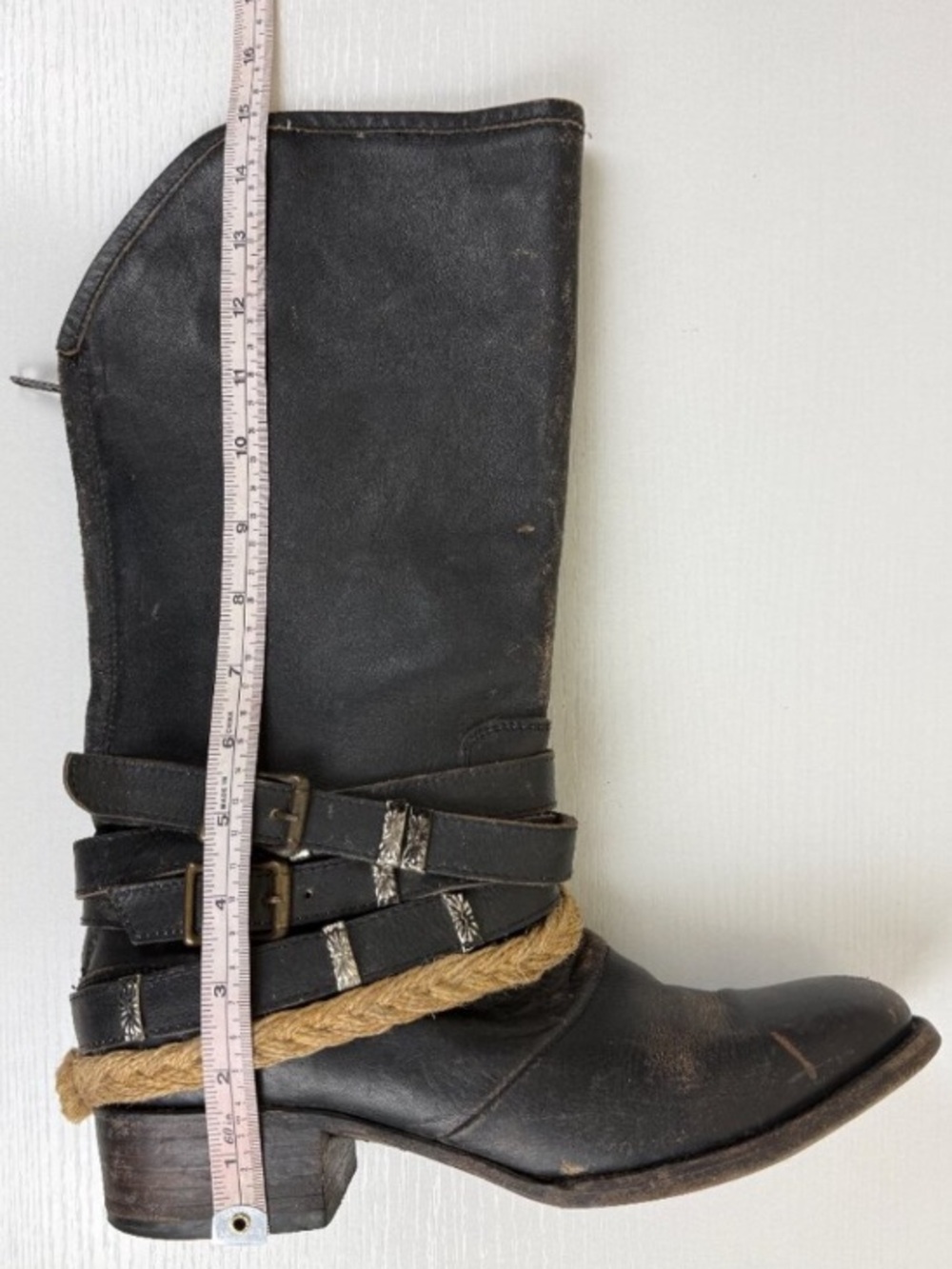 Freebird By Steven Drove Women's Distressed Black mid-calf Leather Boots - Picture 13 of 13